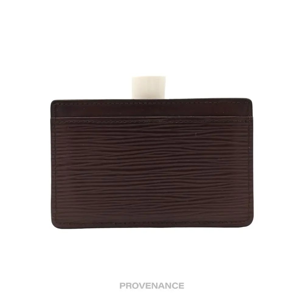 🔴 Louis Vuitton Card Holder - Moka Epi Leather